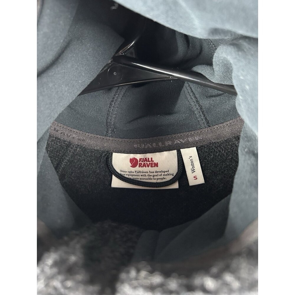 Fjallraven Women's S Kaitum Fleece  Charcoal Gray Hooded Jacket New $230 - Picture 4 of 10